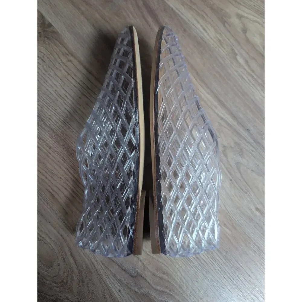The Row Mara Clear Fishnet Jelly PVC Cut Out Cage Flat Sandals Women EU 40 - Picture 15 of 16
